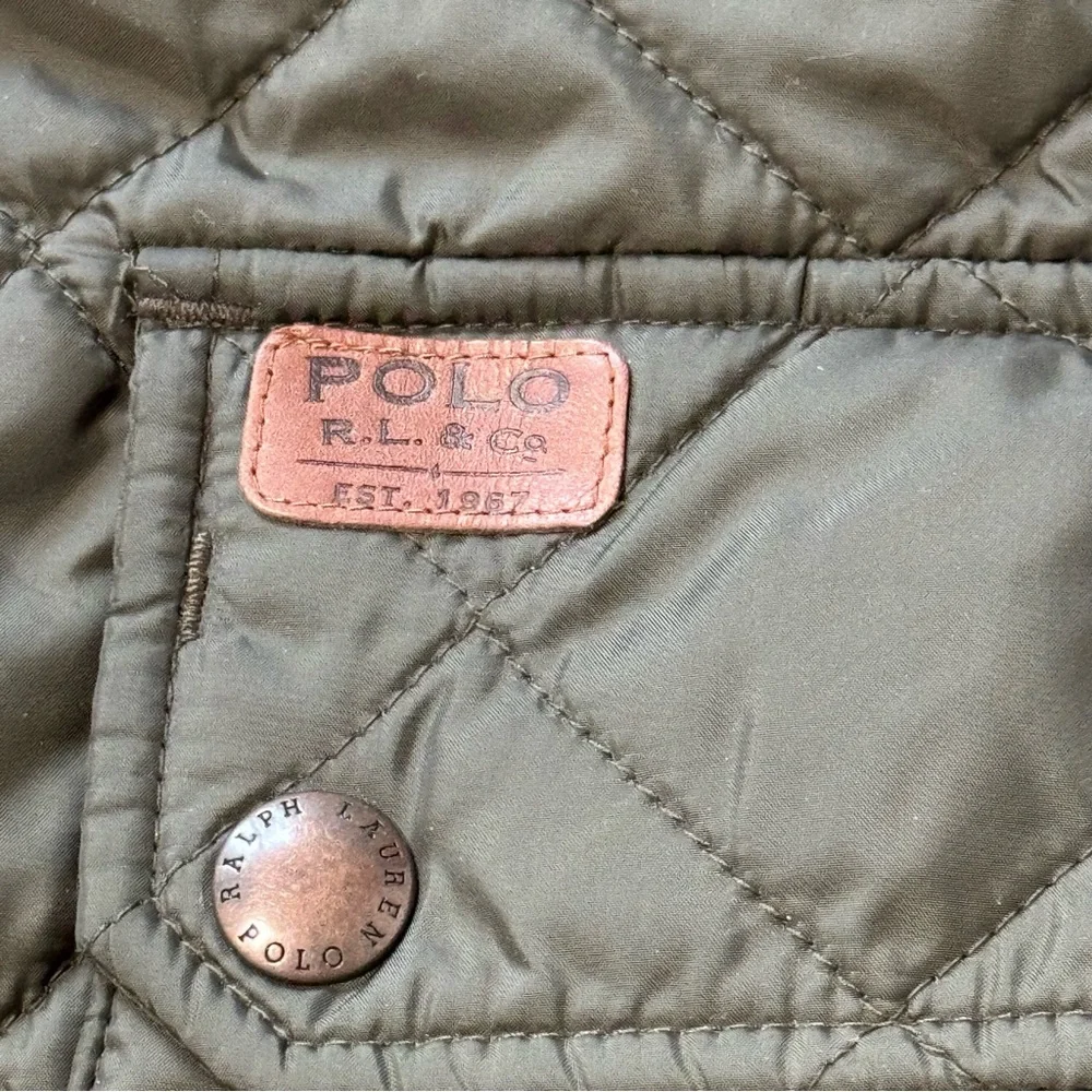 Vintage Polo Ralph Lauren Jacket Adult Green Snap Puffer Quilted Coat Mens XXL - Picture 2 of 8
